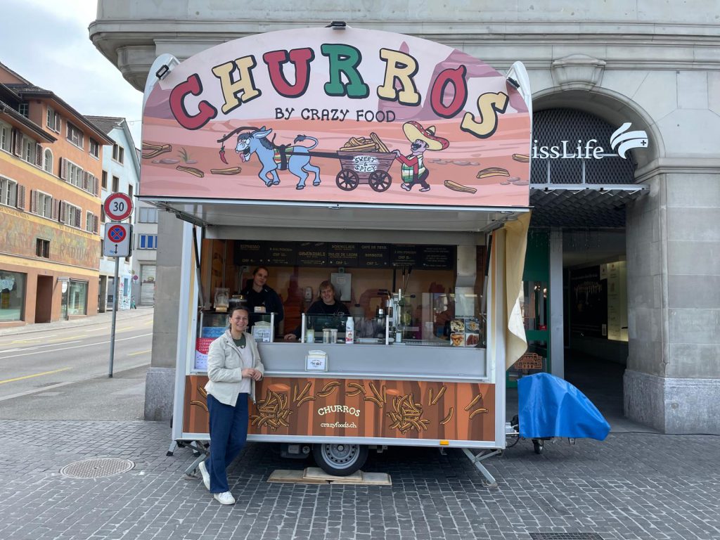 Churros en Suiza en las ferias en los food truck